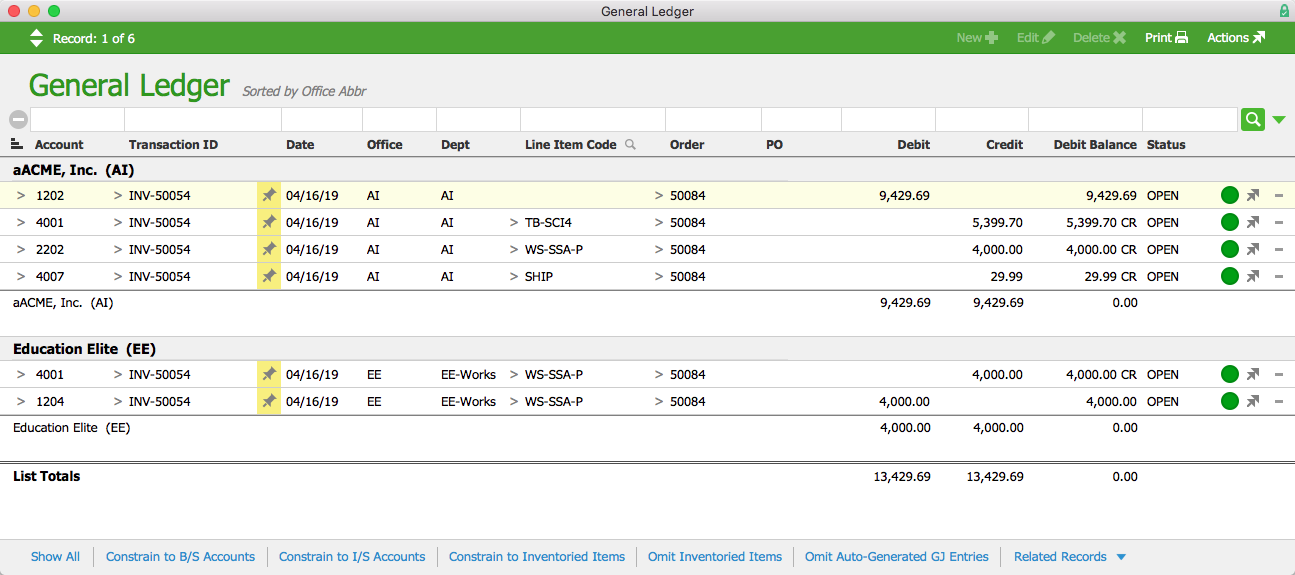 General Ledger